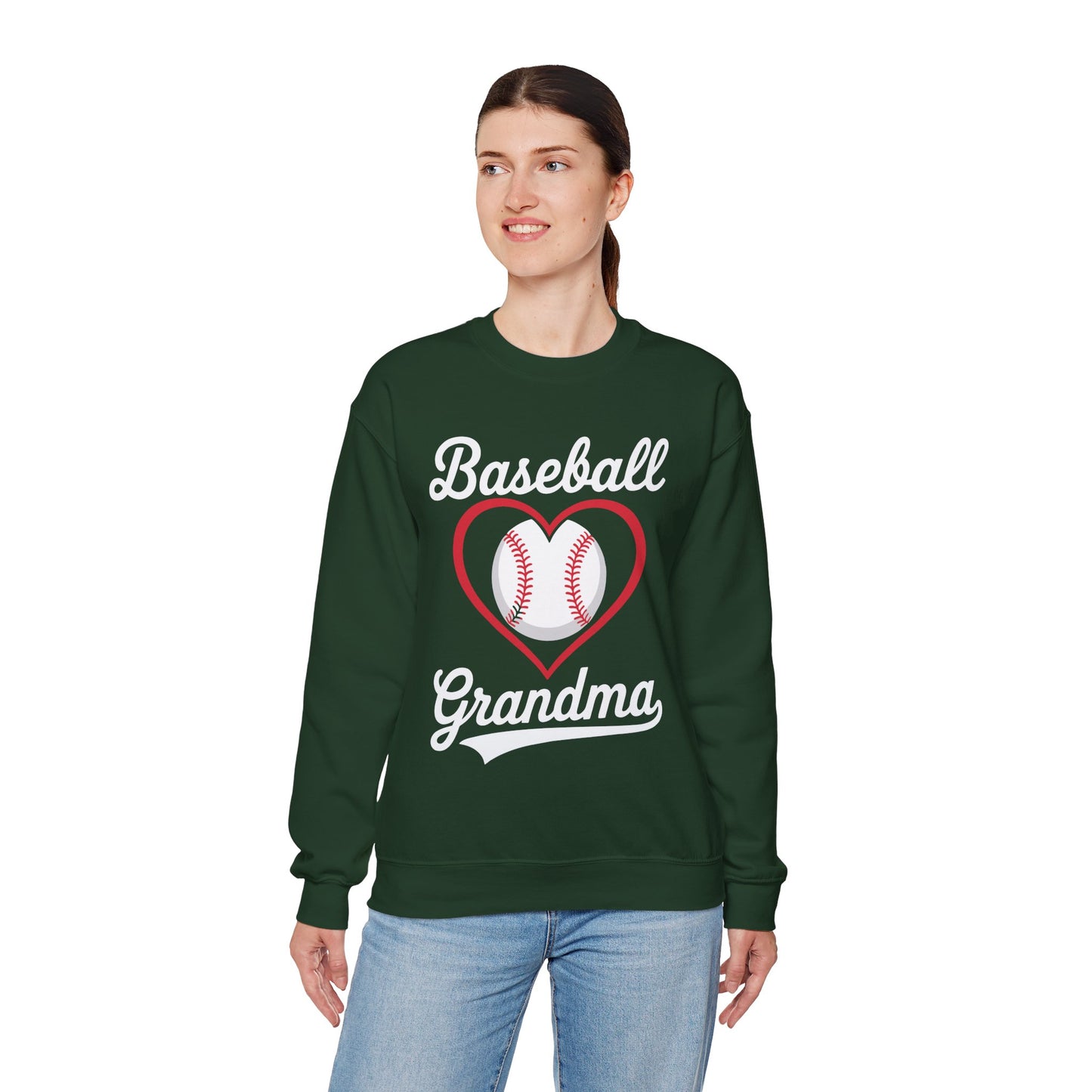 Baseball Grandma Women Baseball Heart Mothers Day Sweatshirt