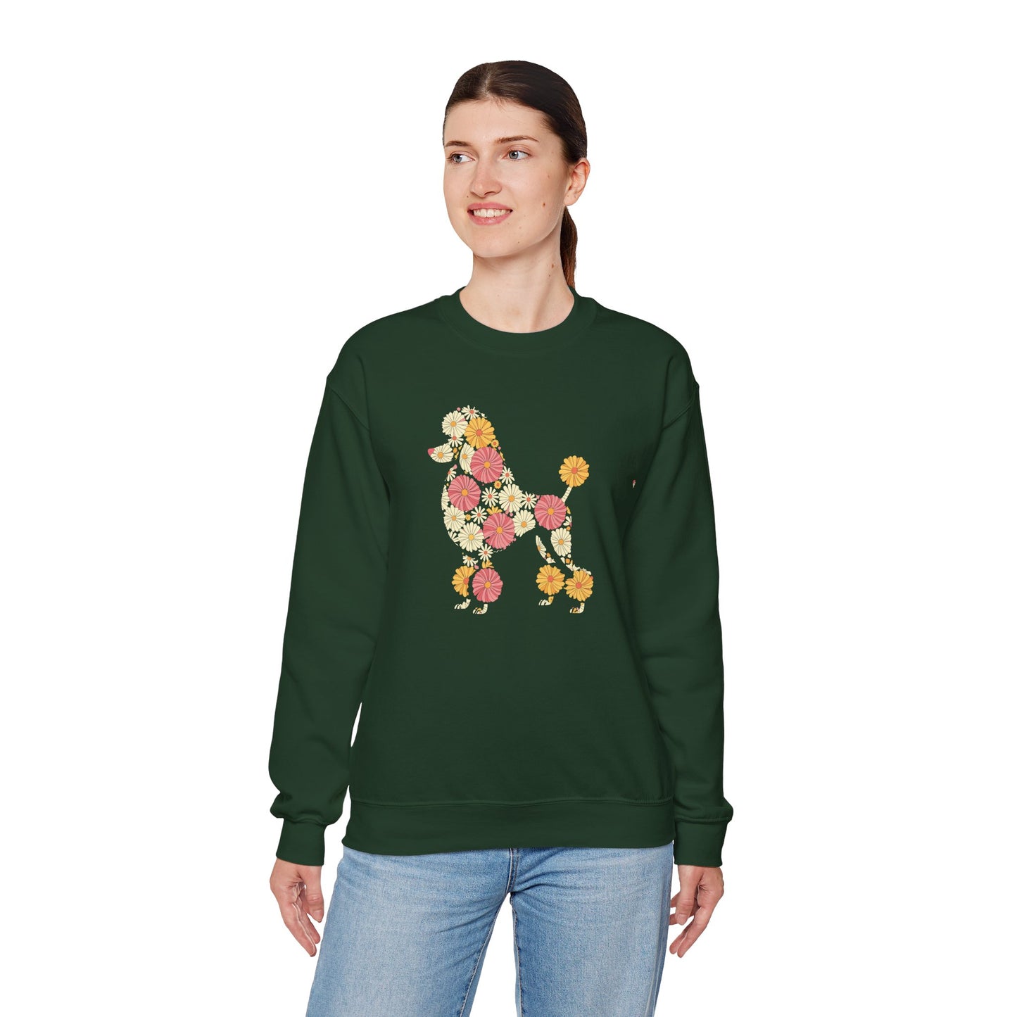 Funny Floral Flower Poodle Mom Grandma Womens Mothers Day Sweatshirt