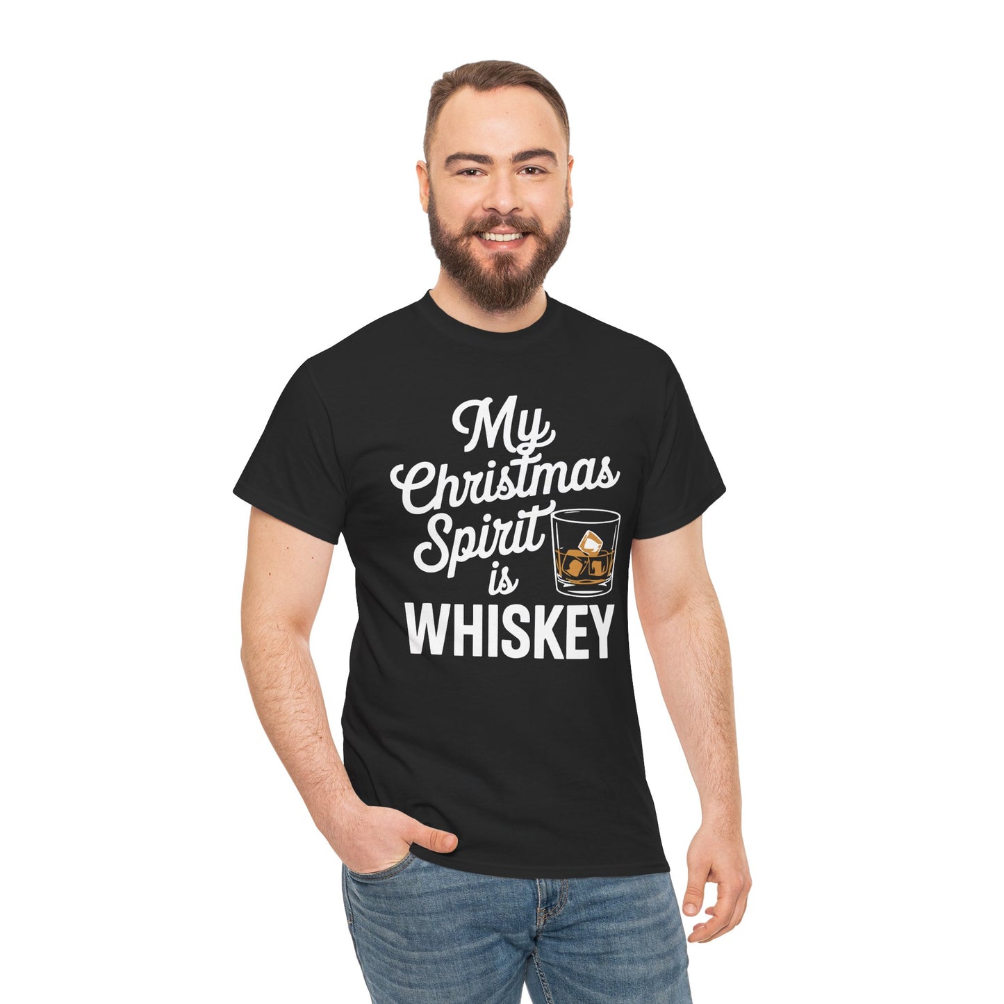 Funny Christmas Drinking Shirt Whiskey Liquor Drinker Saying T-Shirt