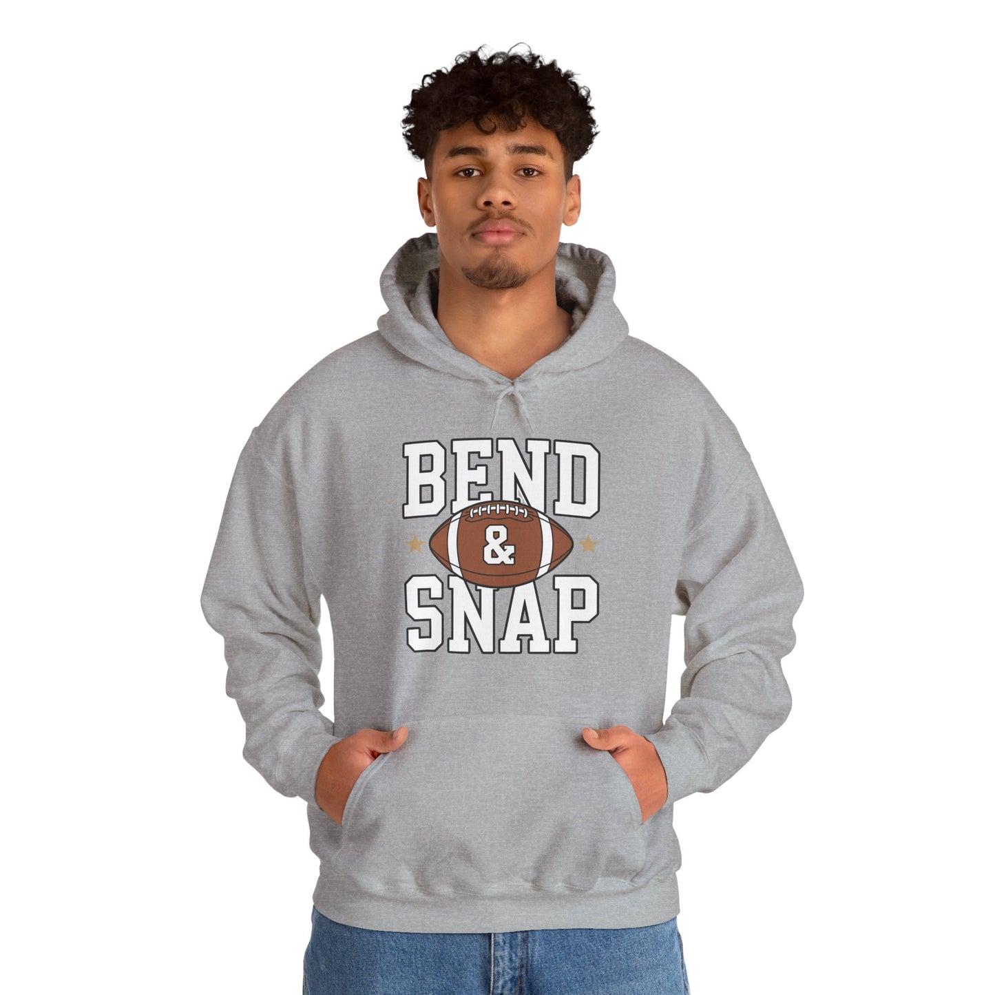 Funny Game Day Touchdown Season Cute Bend and Snap Football Hoodie