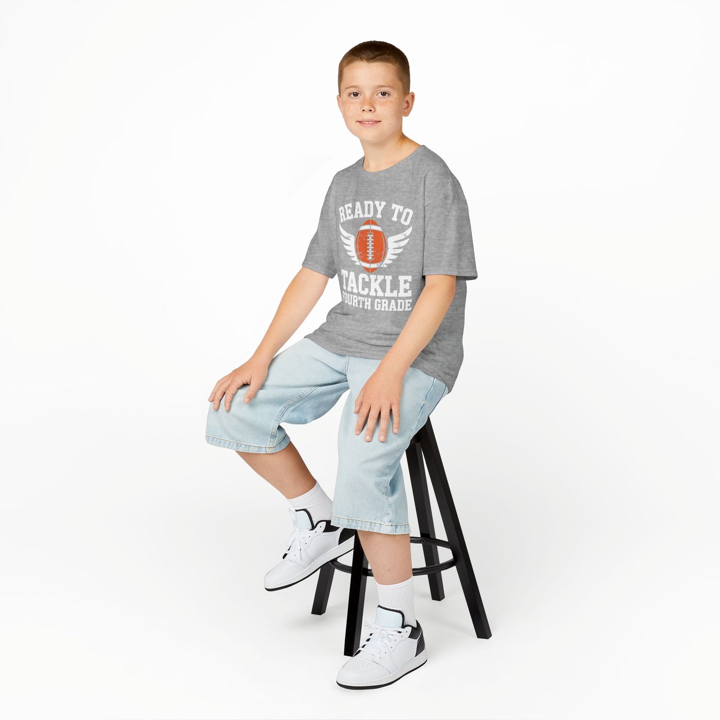 Ready To Tackle Fourth Grade Back To School Football T-Shirt