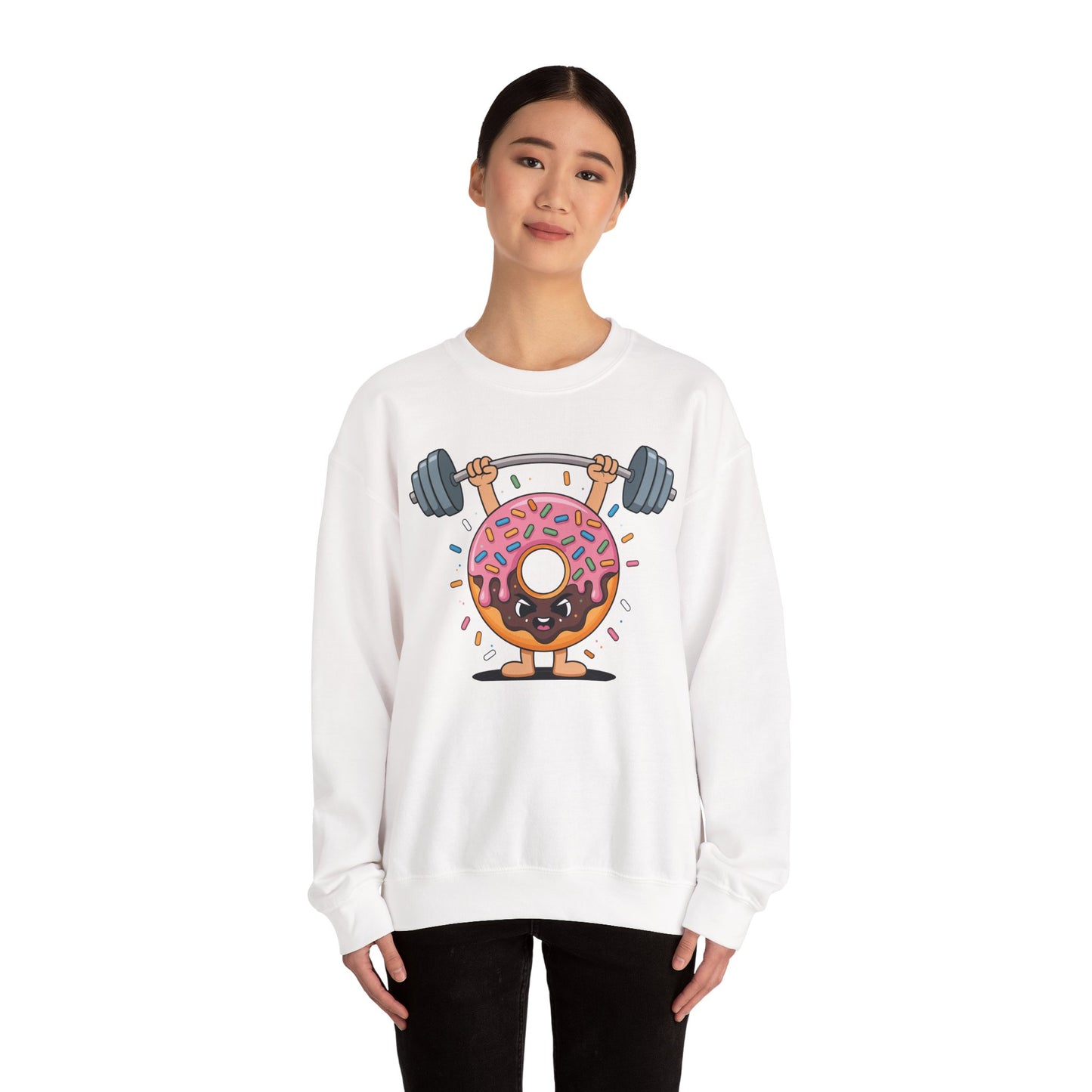 Funny Weightlifing Fitness Workout Gym Donut Lover Sweatshirt