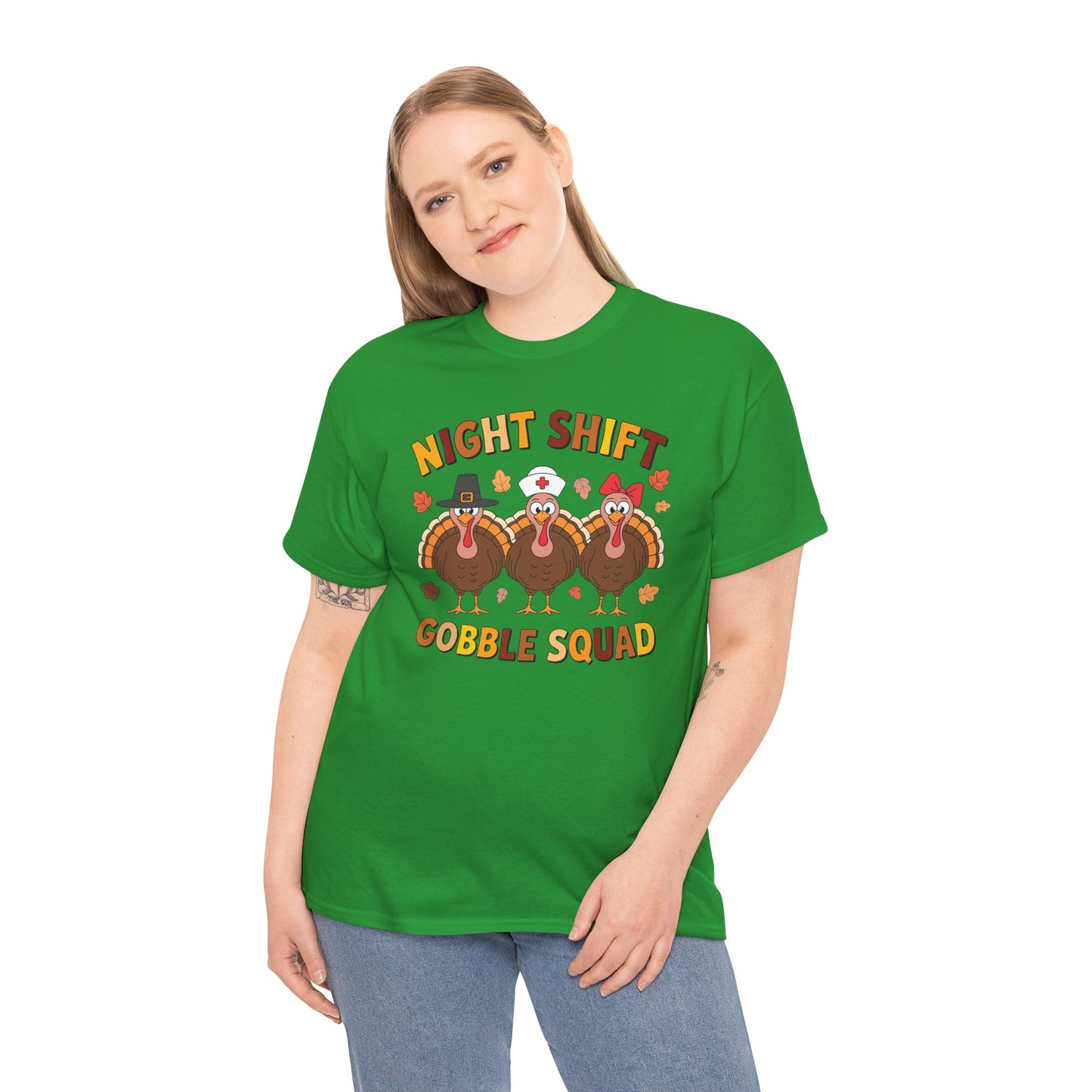 Night Shift Gobble Squad Night Worker Staff Thanksgiving T-Shirt