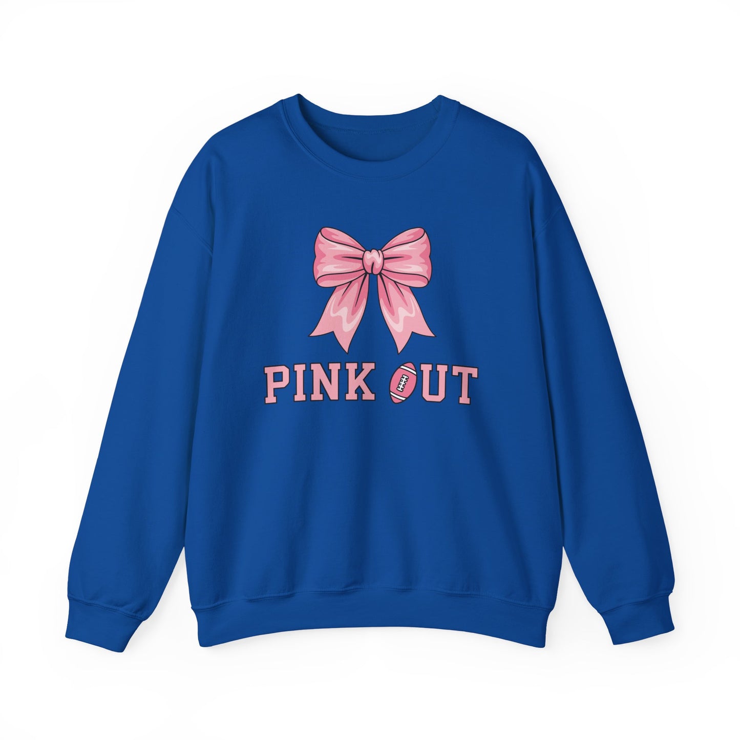 Pink Out Football Bow Preppy Breast Cancer Awareness Women Sweatshirt