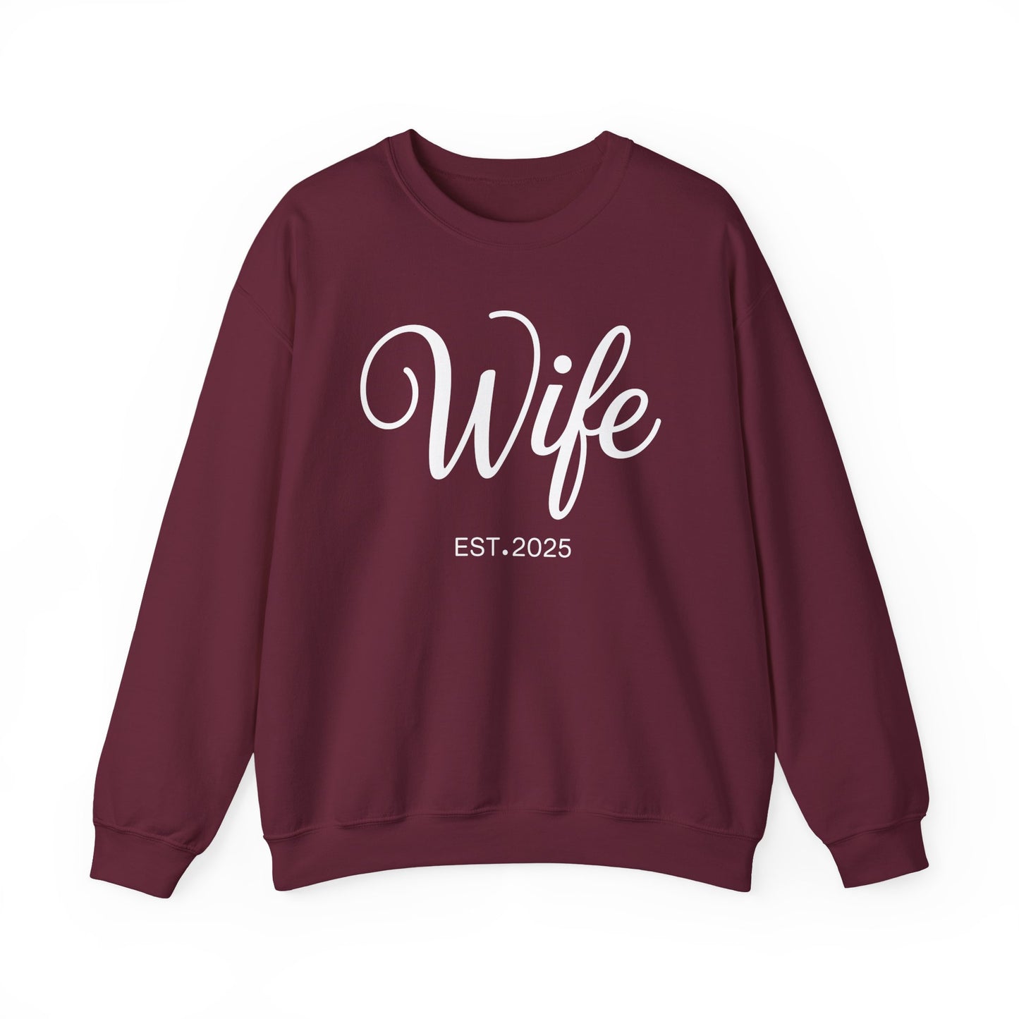 Wife Est 2025 Just Married Honeymoon Wedding Couples Sweatshirt