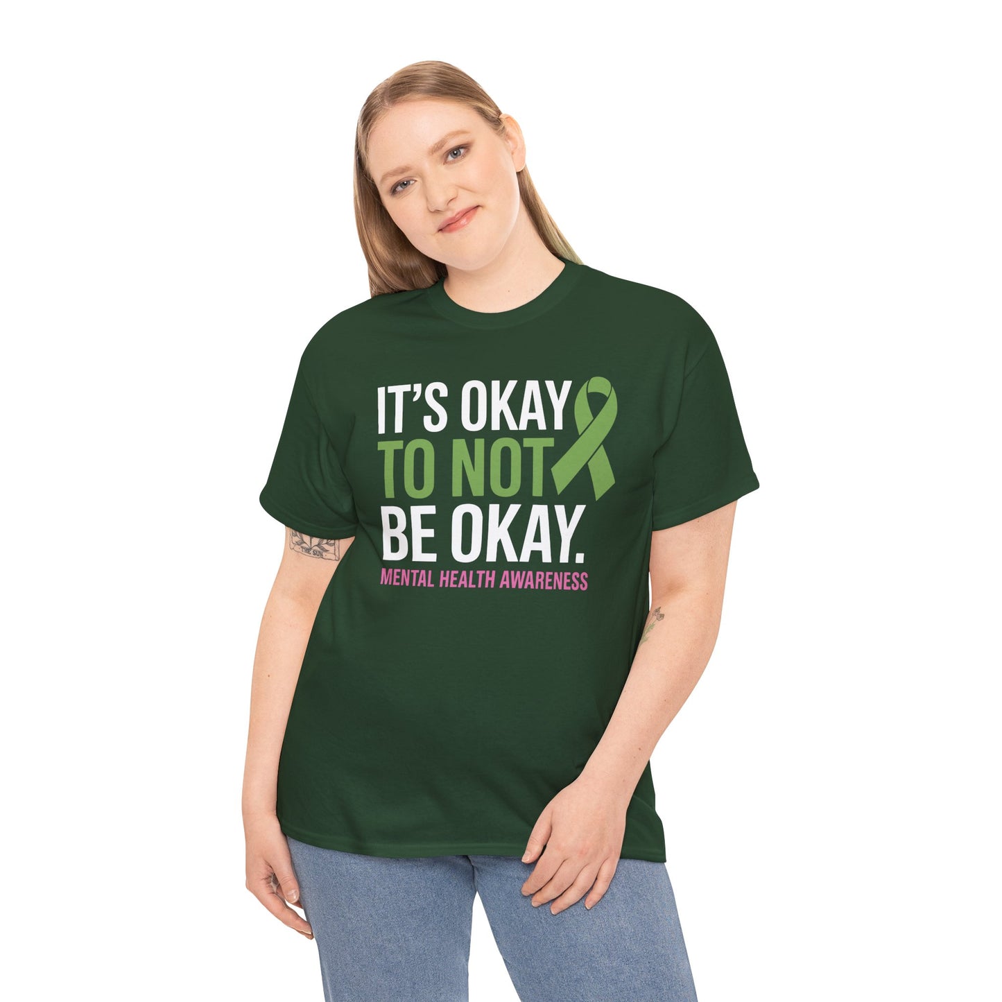 Its Okay To Not Be Okay Mental Health Awareness Ribbon T-Shirt