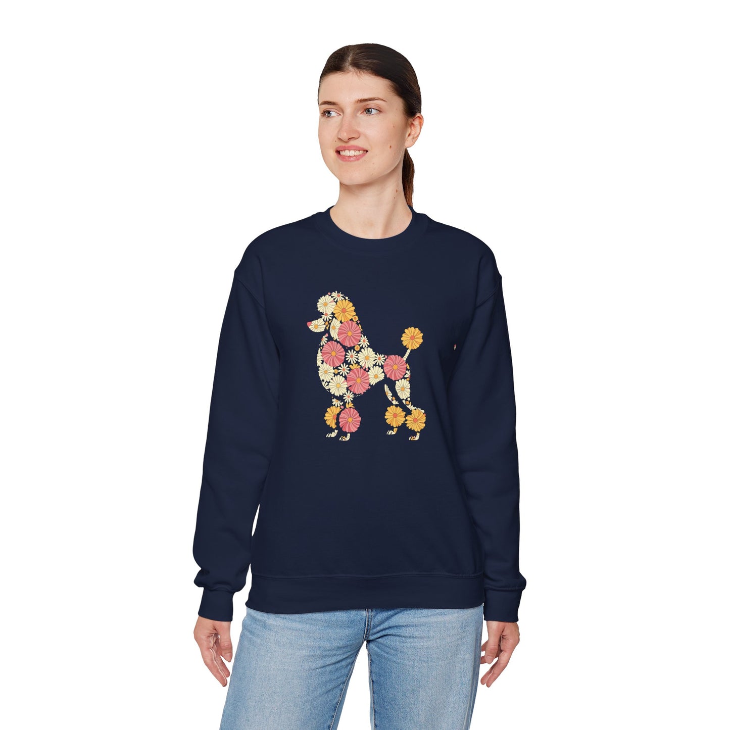 Funny Floral Flower Poodle Mom Grandma Womens Mothers Day Sweatshirt