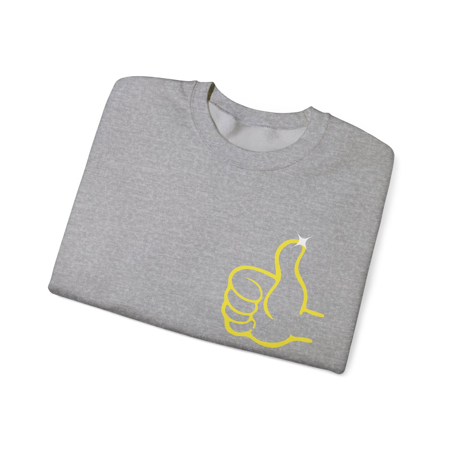 Funny Thumbs Up Emoji Graphic Positive Vibes Sweatshirt