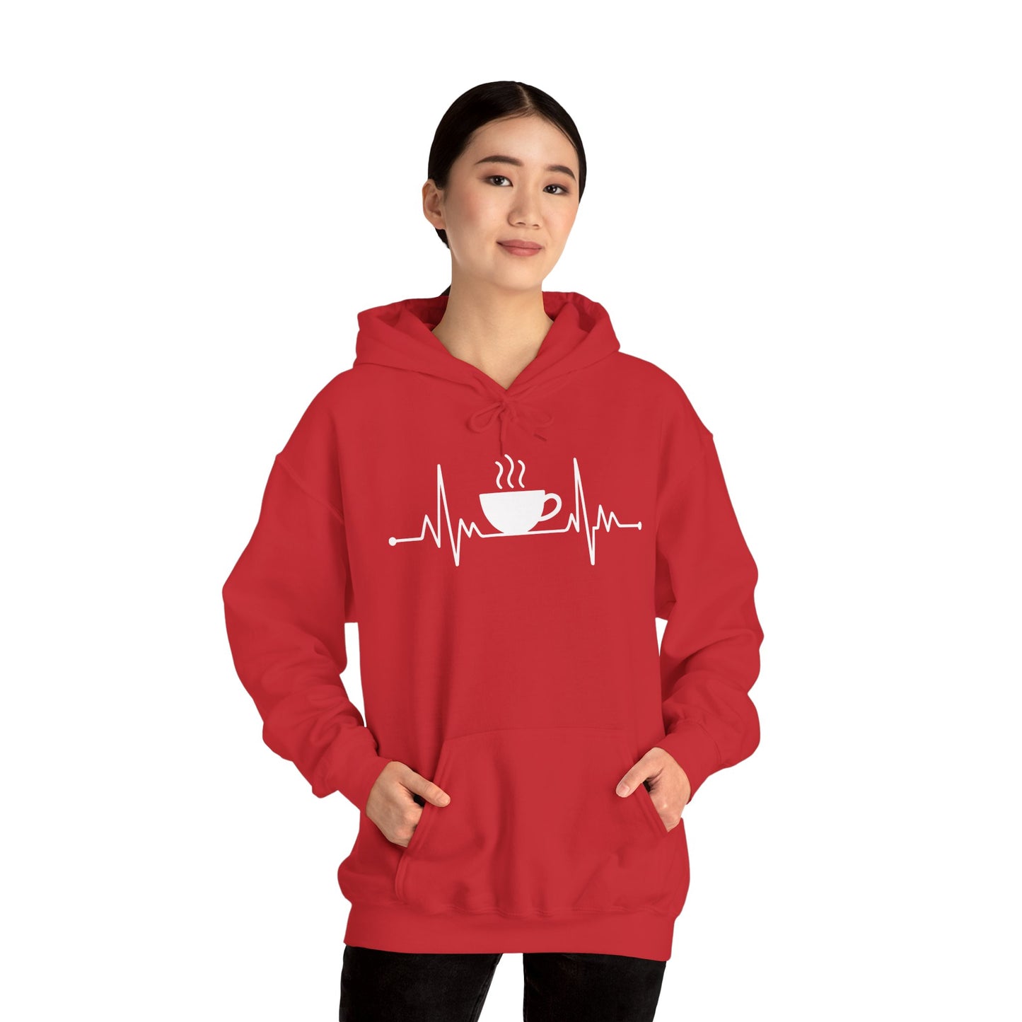 Coffee Heartbeat Drinking Coffee Hoodie