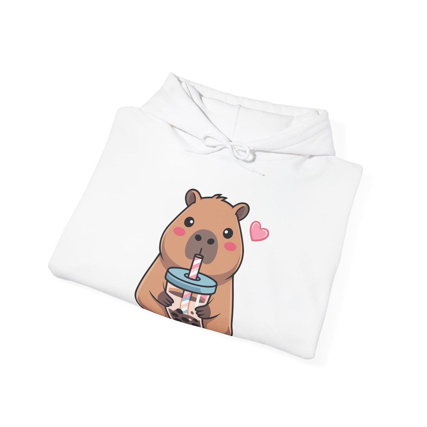 Cute Capybara Kawaii Anime Drinking Bubble Tea Lover Girls Hoodie
