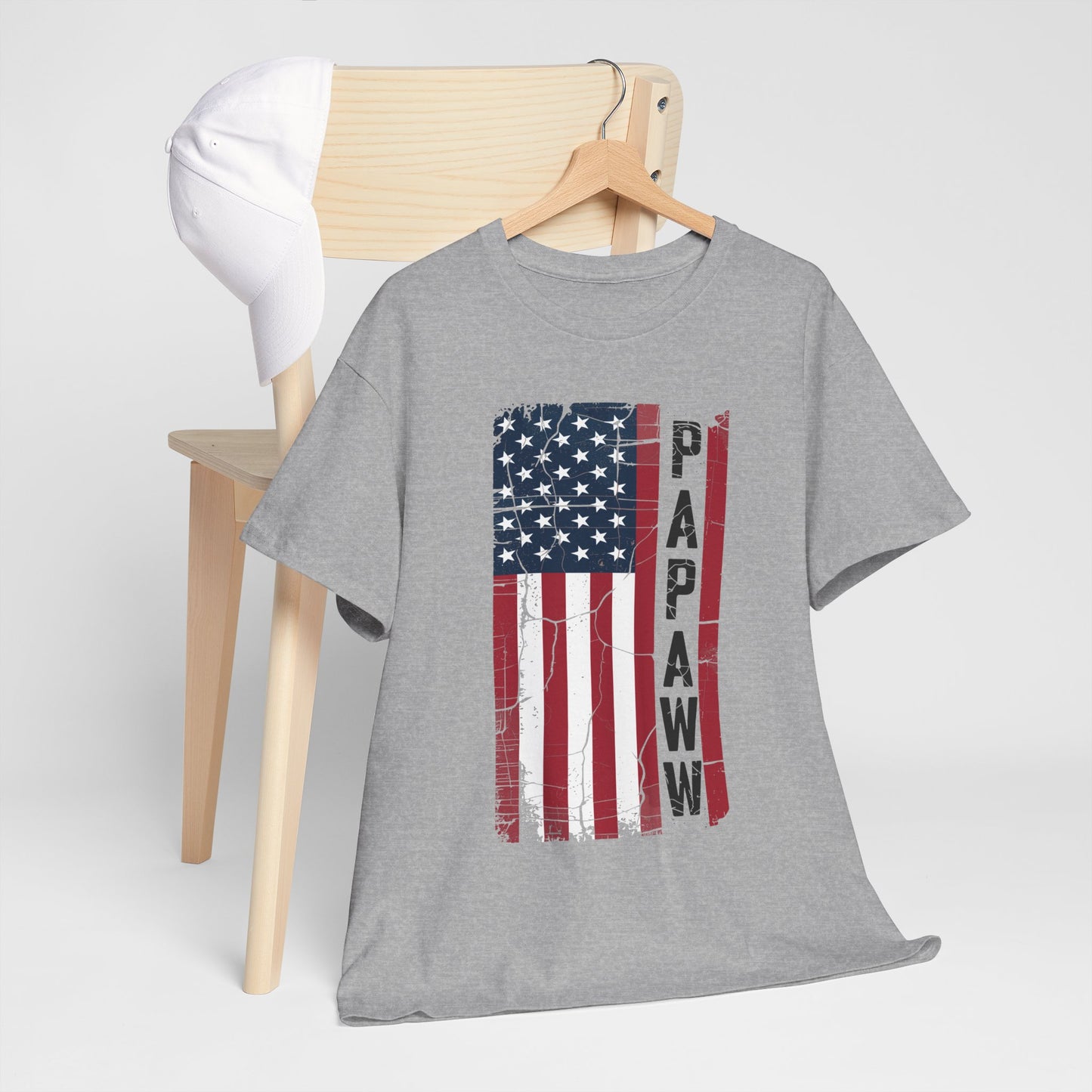Papaw Grandpa US American Flag Shirt Grandfather Day T-Shirt