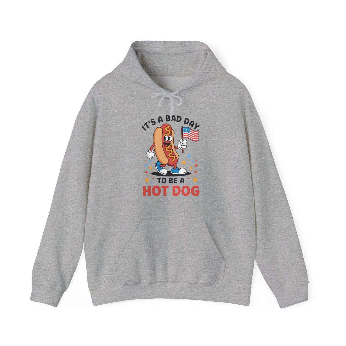 Its A Bad Day To Be A Hot Dog Funny meme HotDog usa flag Men Women Hoodie