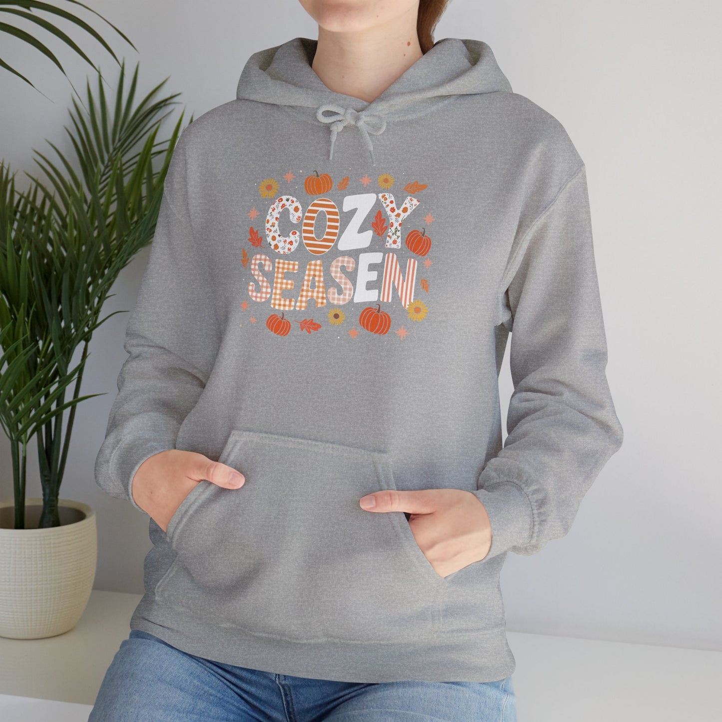 Cozy Season Autumn Fall Vibes Halloween Thanksgiving Pumpkin Hoodie