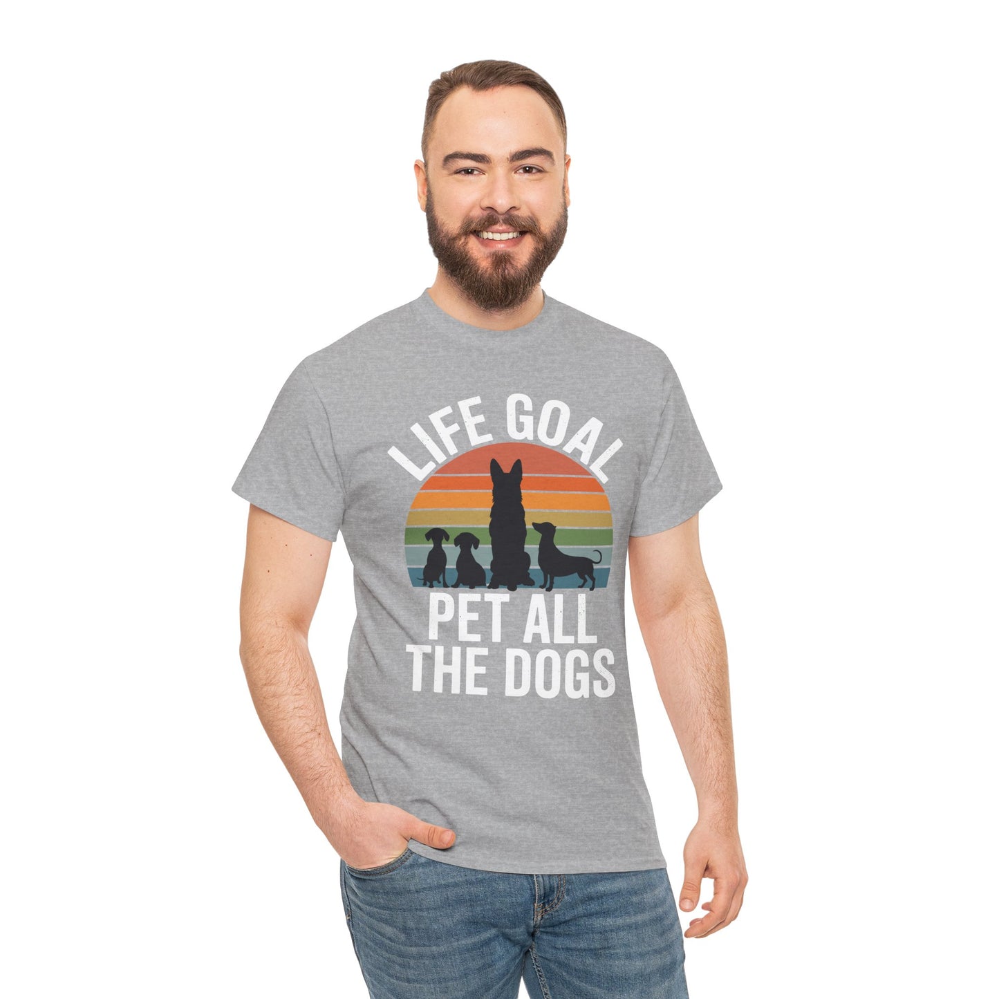 Life Goal Pet All The Dogs Funny Dog T-Shirt