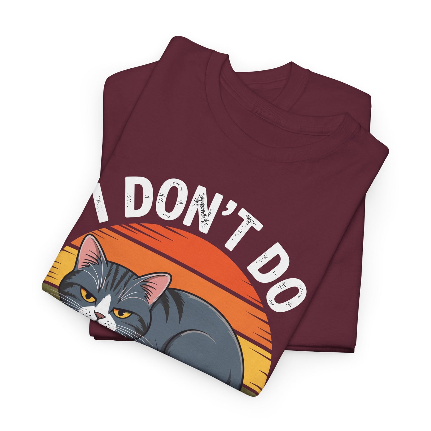 Funny Sleep Cat I Don't Do Morning T-Shirt