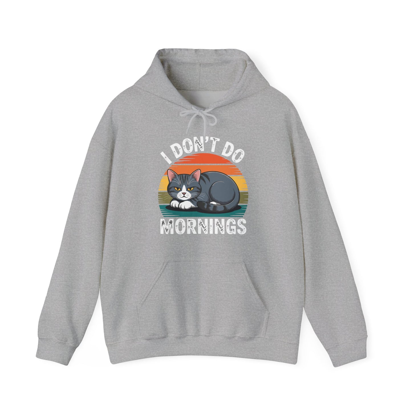 Funny Sleep Cat I Don't Do Morning Hoodie