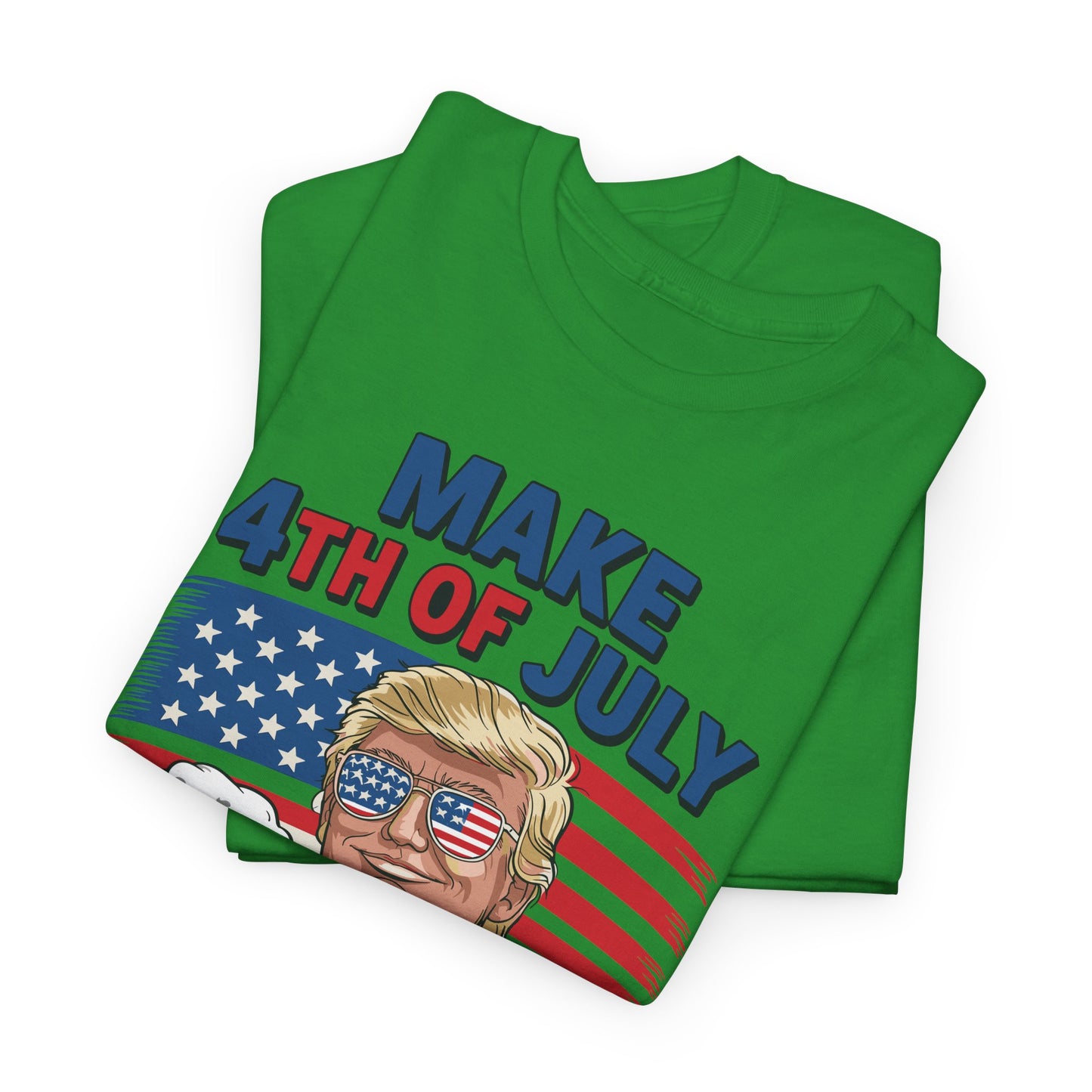 Trump Make 4th of July Great Again Men Drinking Beer Funny T-Shirt
