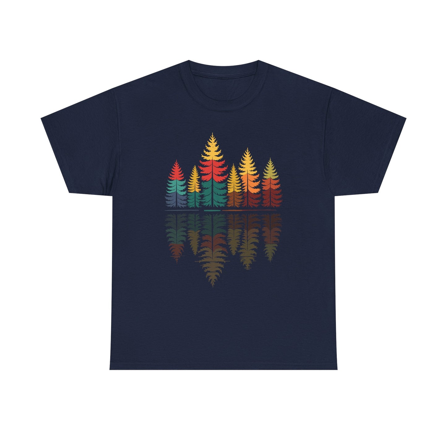 Nature Reflection Forest Trees Outdoor Wildlife T-Shirt