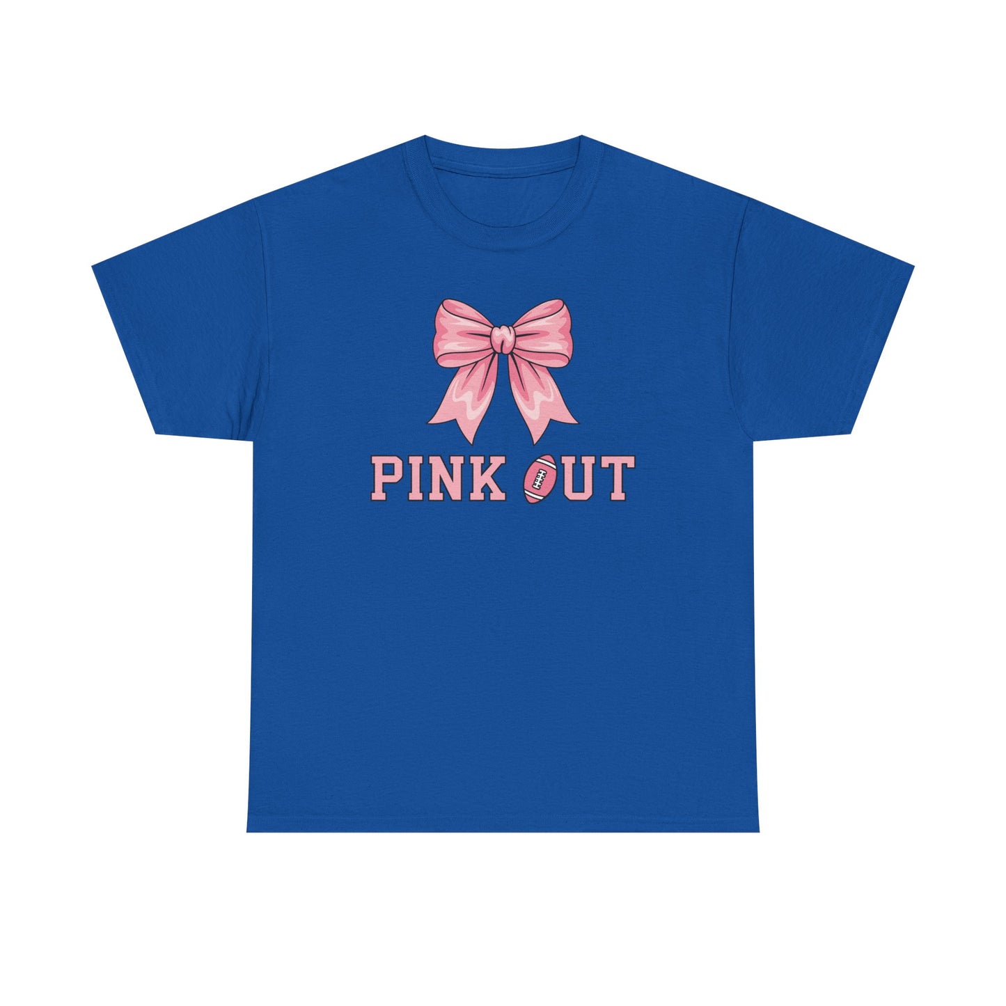 Pink Out Football Bow Preppy Breast Cancer Awareness Women T-Shirt