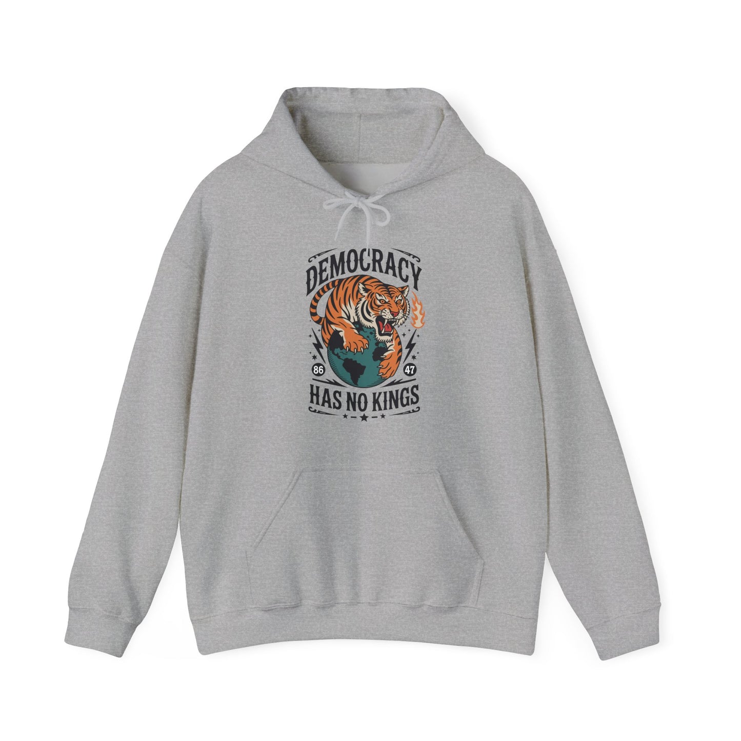 Democracy Has No King 8647 Anti Trump America Social Justice Hoodie