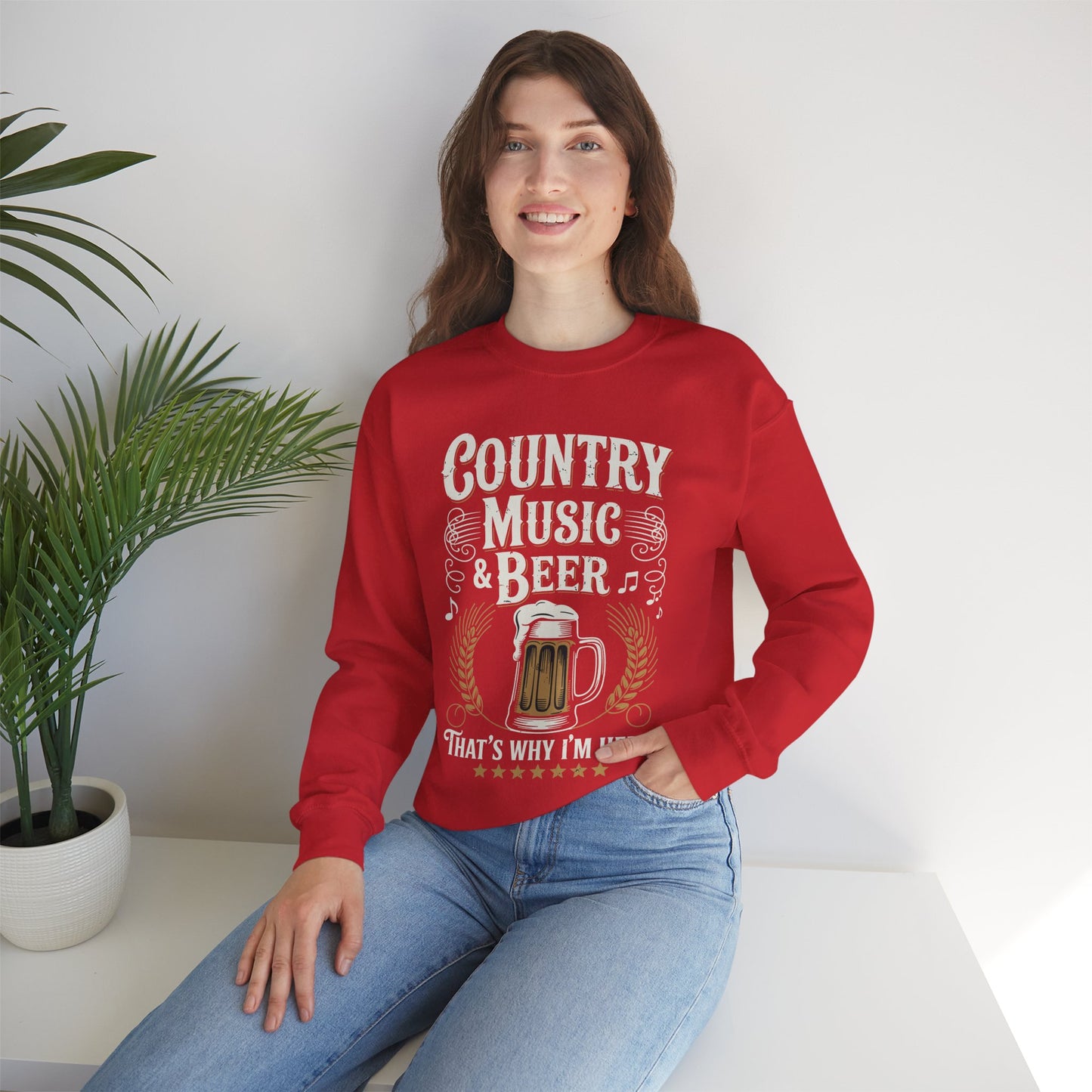 Vintage Country Music and Beer That's Why I'm Here Legends Sweatshirt