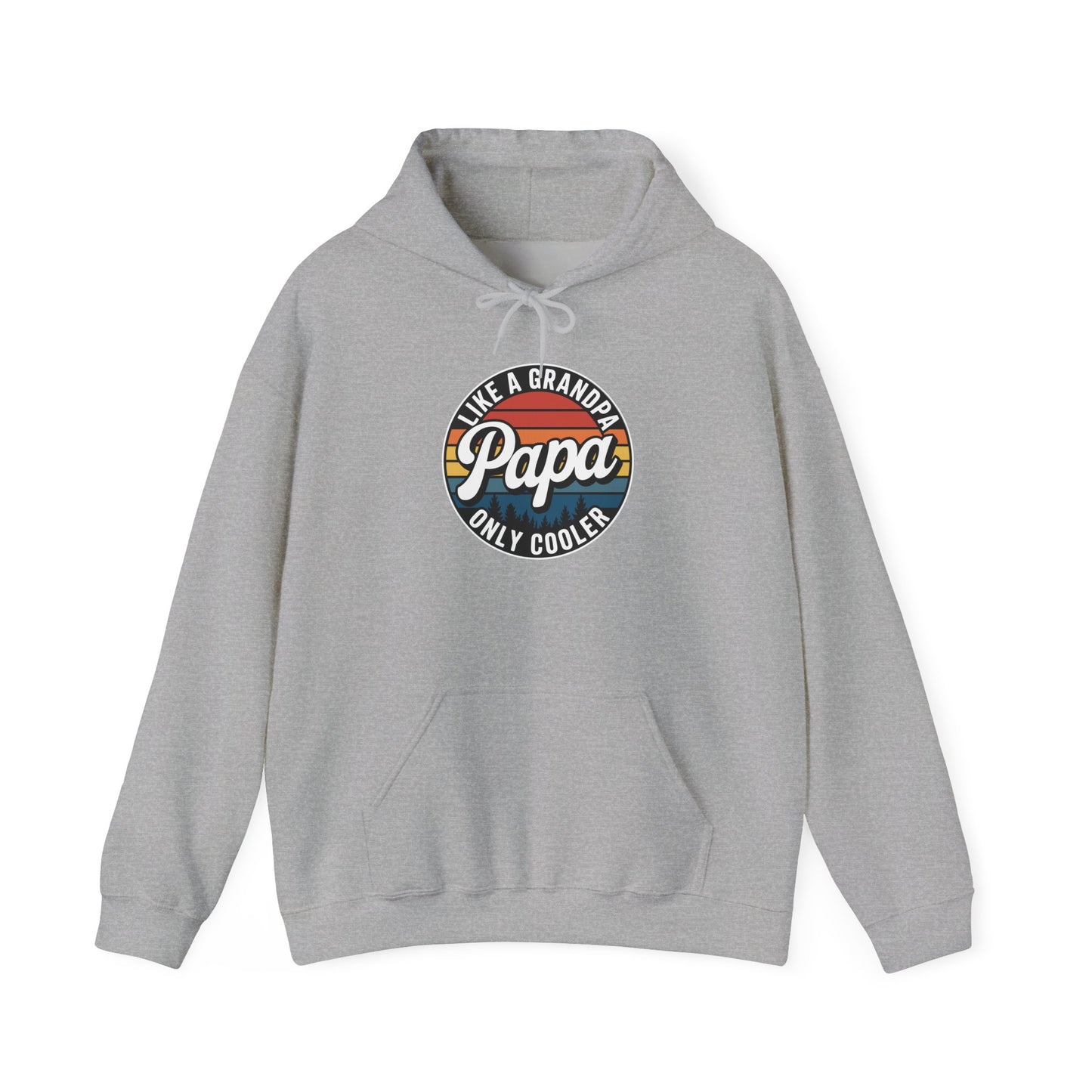 PAPA like a Grandpa ONLY COOLER Funny Dad Papa Definition Hoodie