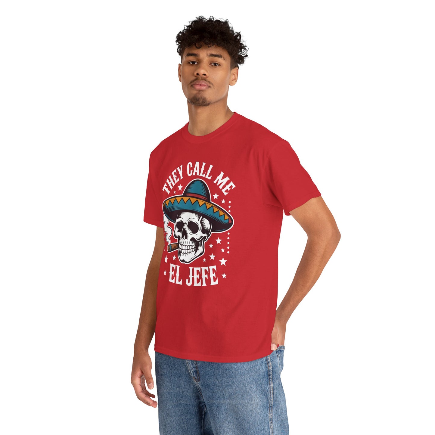 They Call Me El Jefe Mexican Sugar Skull Cinco De Mayo T-Shirt