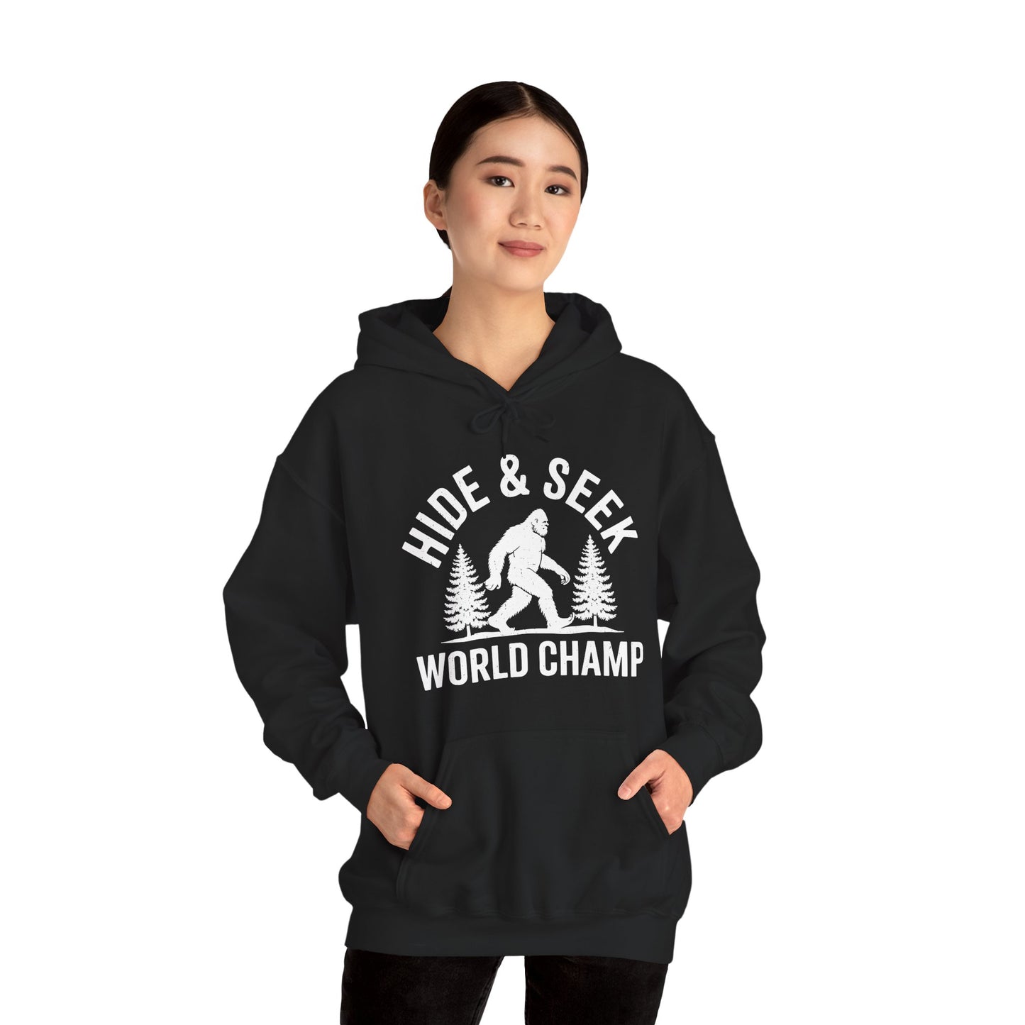 Bigfoot Hide And Seek World Champion Sasquatch Retro Vintage Hoodie