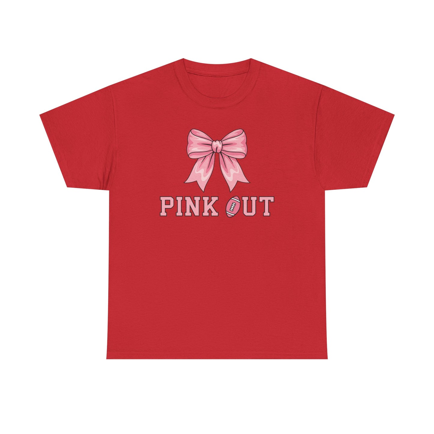 Pink Out Football Bow Preppy Breast Cancer Awareness Women T-Shirt