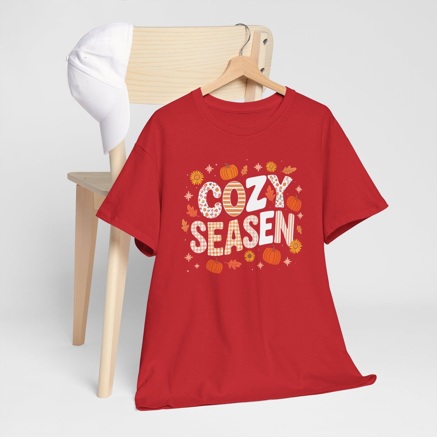 Cozy Season Autumn Fall Vibes Halloween Thanksgiving Pumpkin T-Shirt