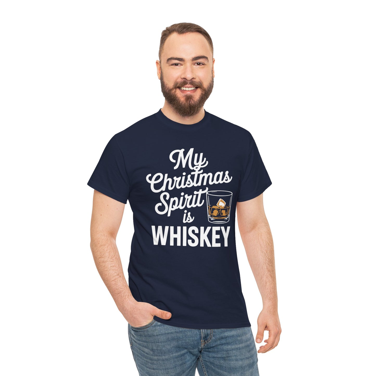 Funny Christmas Drinking Shirt Whiskey Liquor Drinker Saying T-Shirt