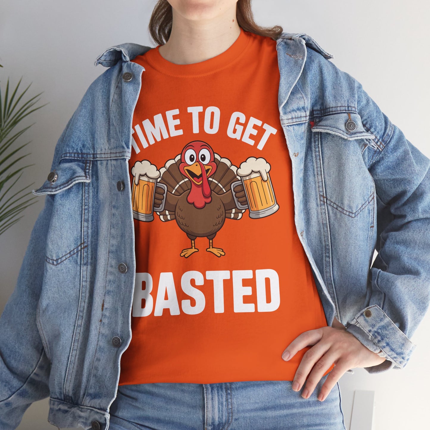 Time To Get Basted Funny Beer Thanksgiving Turkey Gift T-Shirt