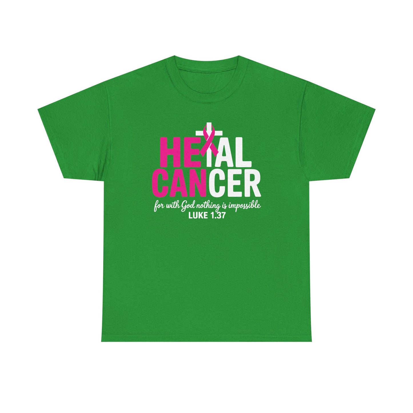 Heal Cancer Believe God Christian Breast Cancer Awareness T-Shirt