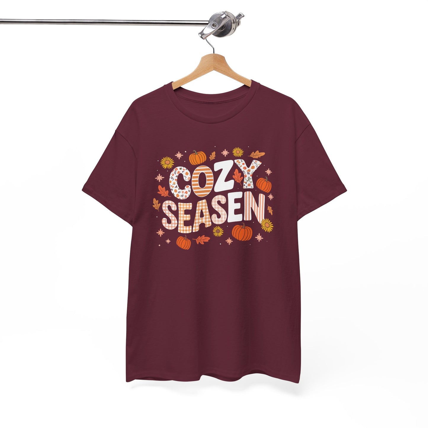 Cozy Season Autumn Fall Vibes Halloween Thanksgiving Pumpkin T-Shirt