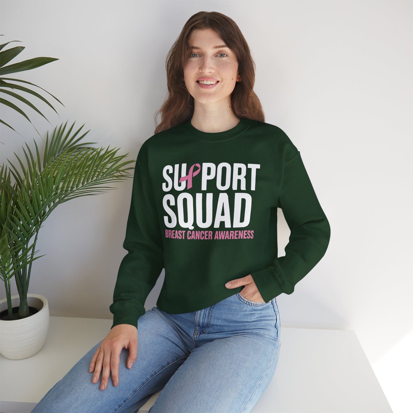 Breast Cancer Shirts Support Squad Breast Cancer Awareness Sweatshirt