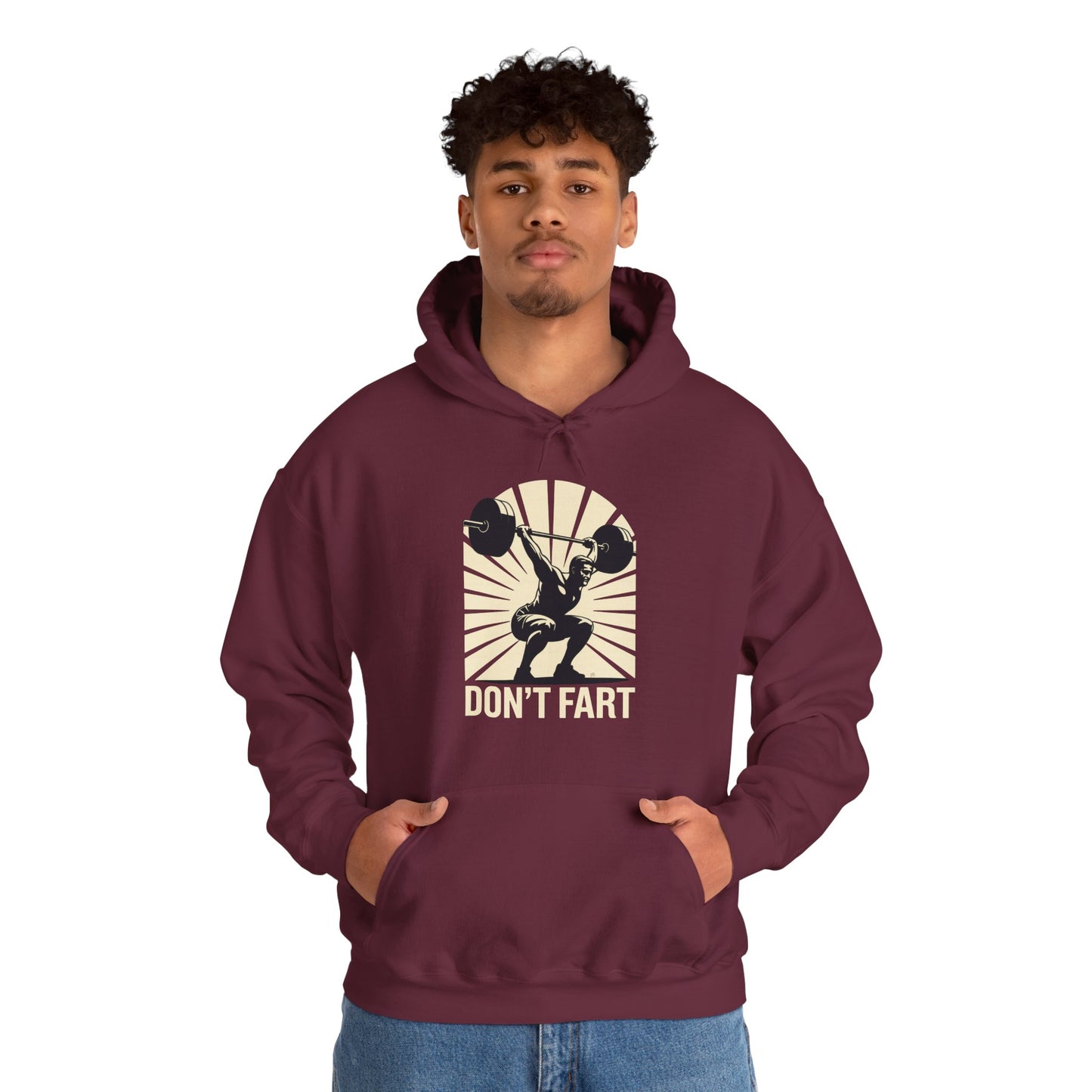 Don't Fart Fitness Gym Workout Weights Squat Humor Hoodie