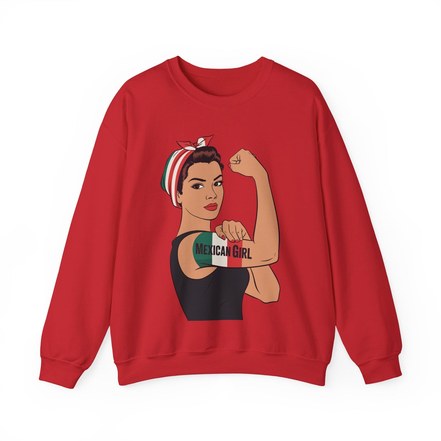 Mexican Girl Mujer Rosie Riveter Cinco De Mayo Fiesta Sweatshirt Women