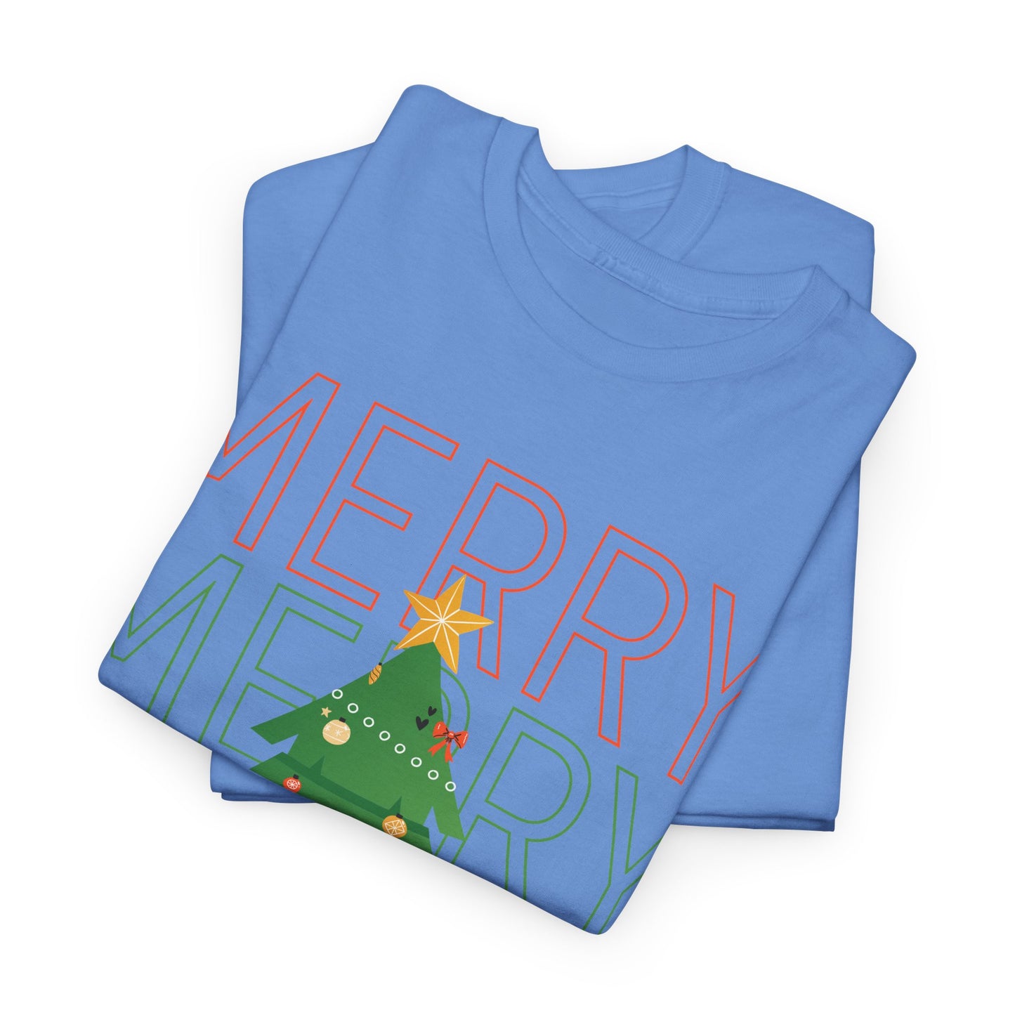 Merry and Bright Christmas Tee Cute Holiday Shirt for Men and Women