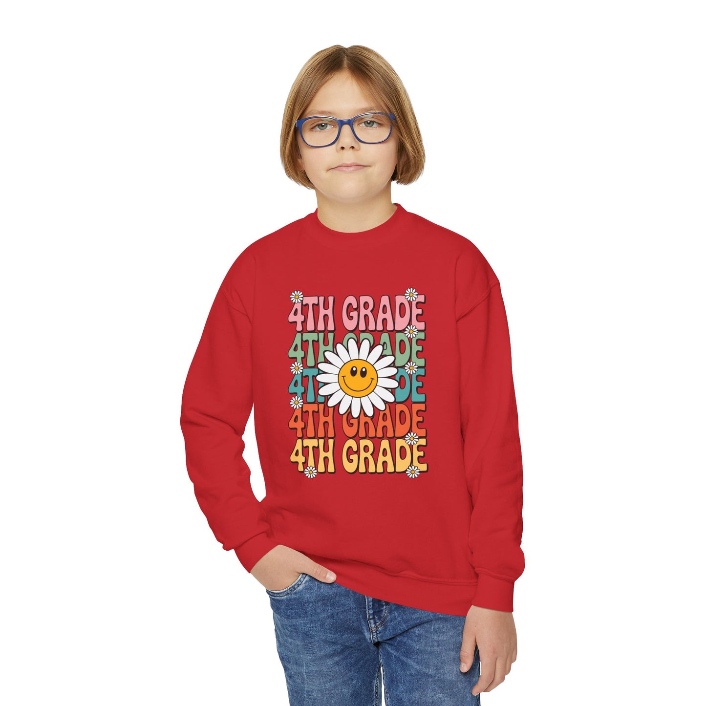 Groovy 4th Grade Back To School First Day of Fourth Grade Sweatshirt