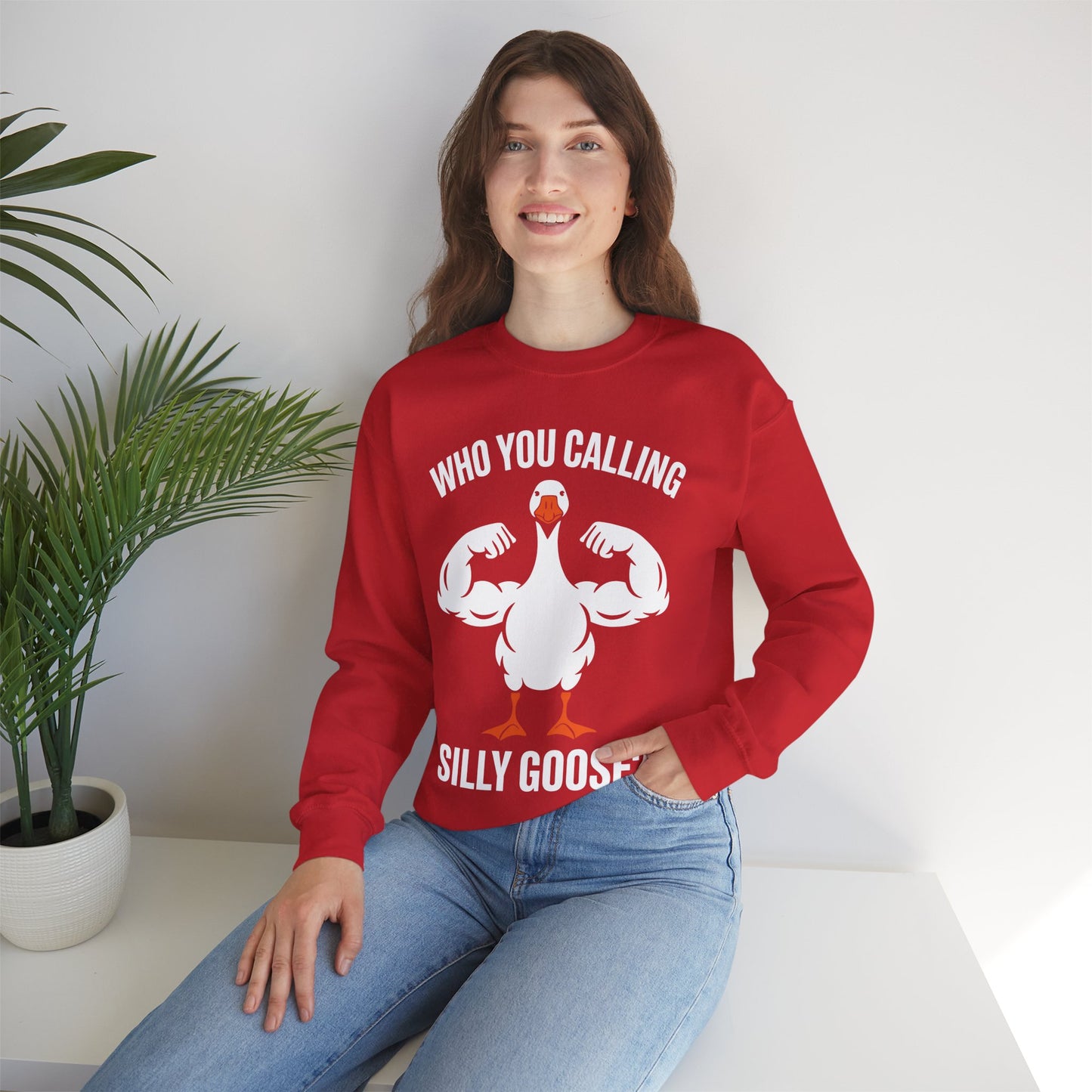 Who You Calling Silly Goose Funny Gym Meme Sweatshirt