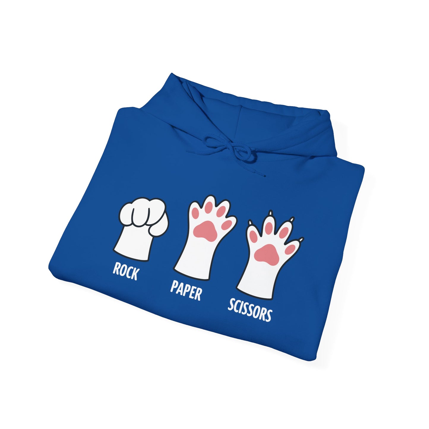 Funny Introvert Cat Animal Rescue Rock Paper Scissors Cute Paw Cat Hoodie