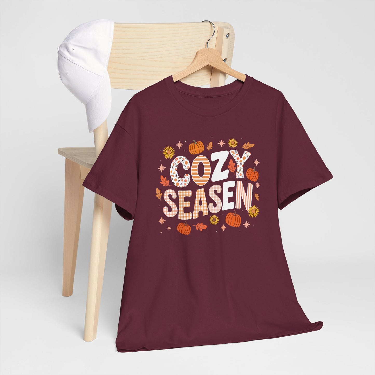 Cozy Season Autumn Fall Vibes Halloween Thanksgiving Pumpkin T-Shirt