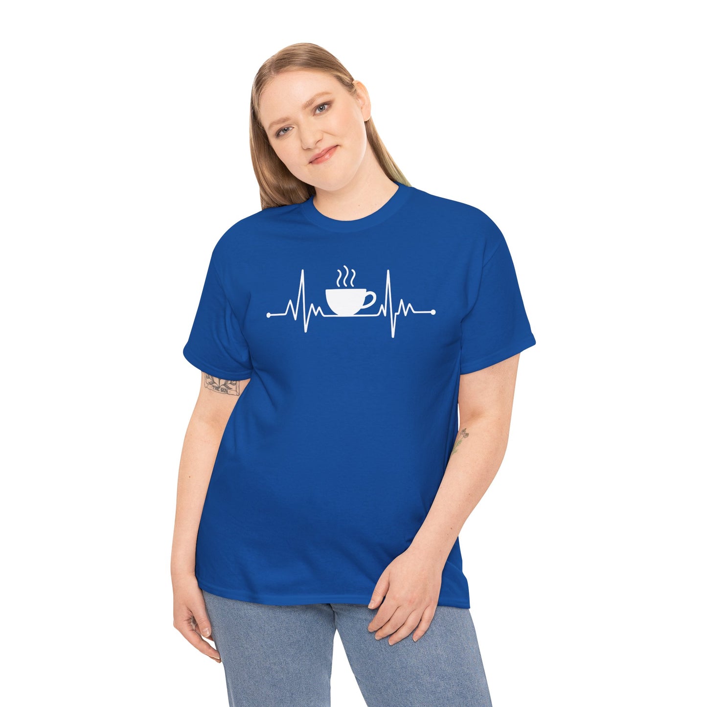Coffee Heartbeat Drinking Coffee T-Shirt