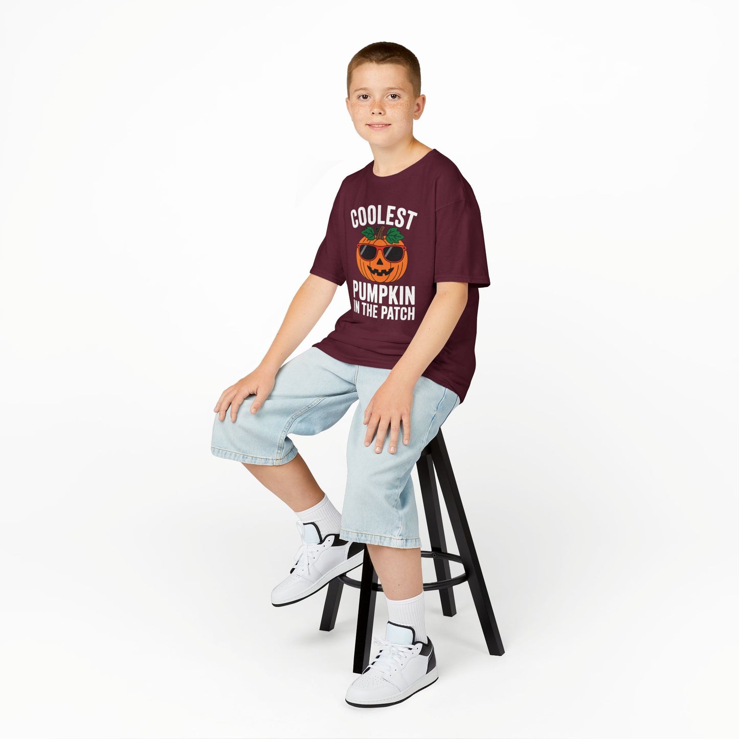 Kids Coolest Pumpkin In The Patch Halloween For Boys Girls T-Shirt