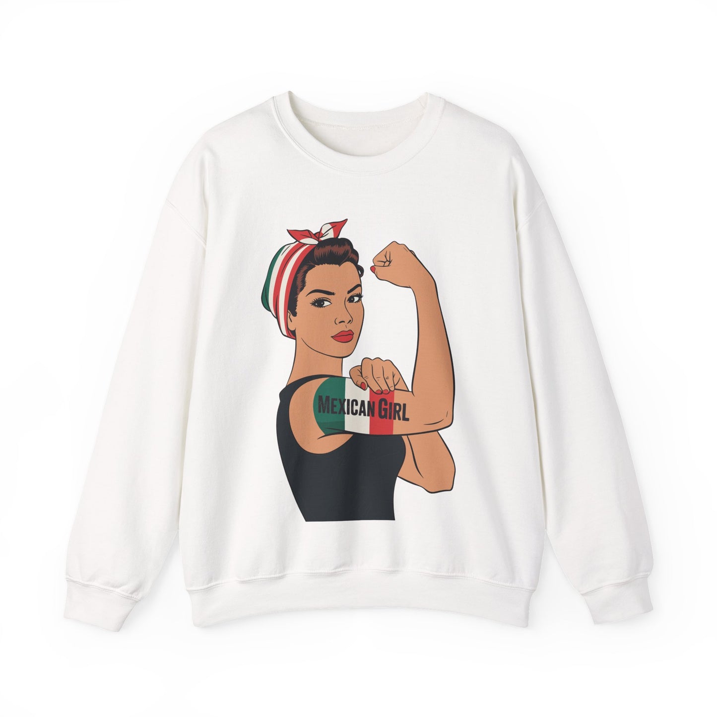 Mexican Girl Mujer Rosie Riveter Cinco De Mayo Fiesta Sweatshirt Women