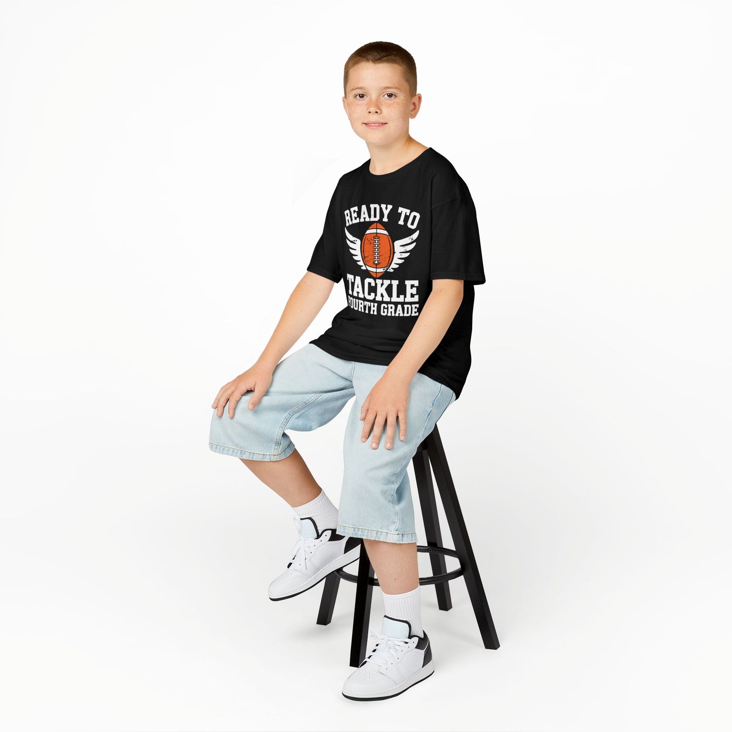 Ready To Tackle Fourth Grade Back To School Football T-Shirt