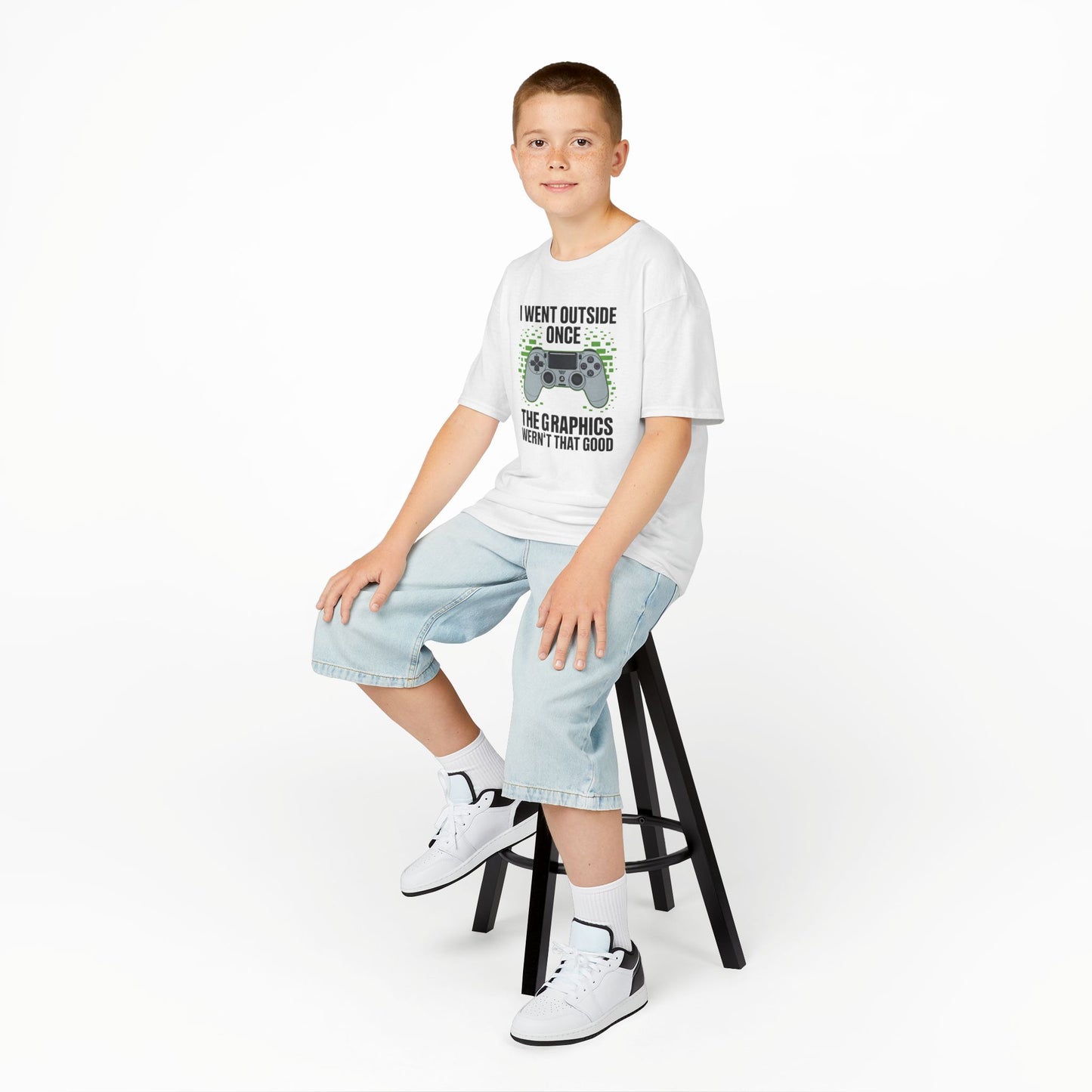 I Went Outside Once The Graphics Weren't That Good Gamer Boy T-Shirt