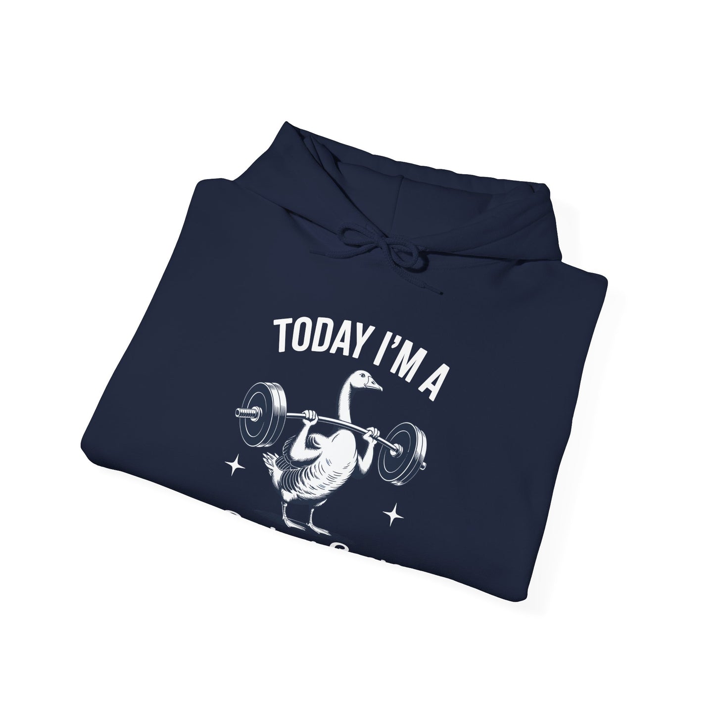Funny Today I'm A Serious Goose Lifting Weights Gym Fitness Hoodie