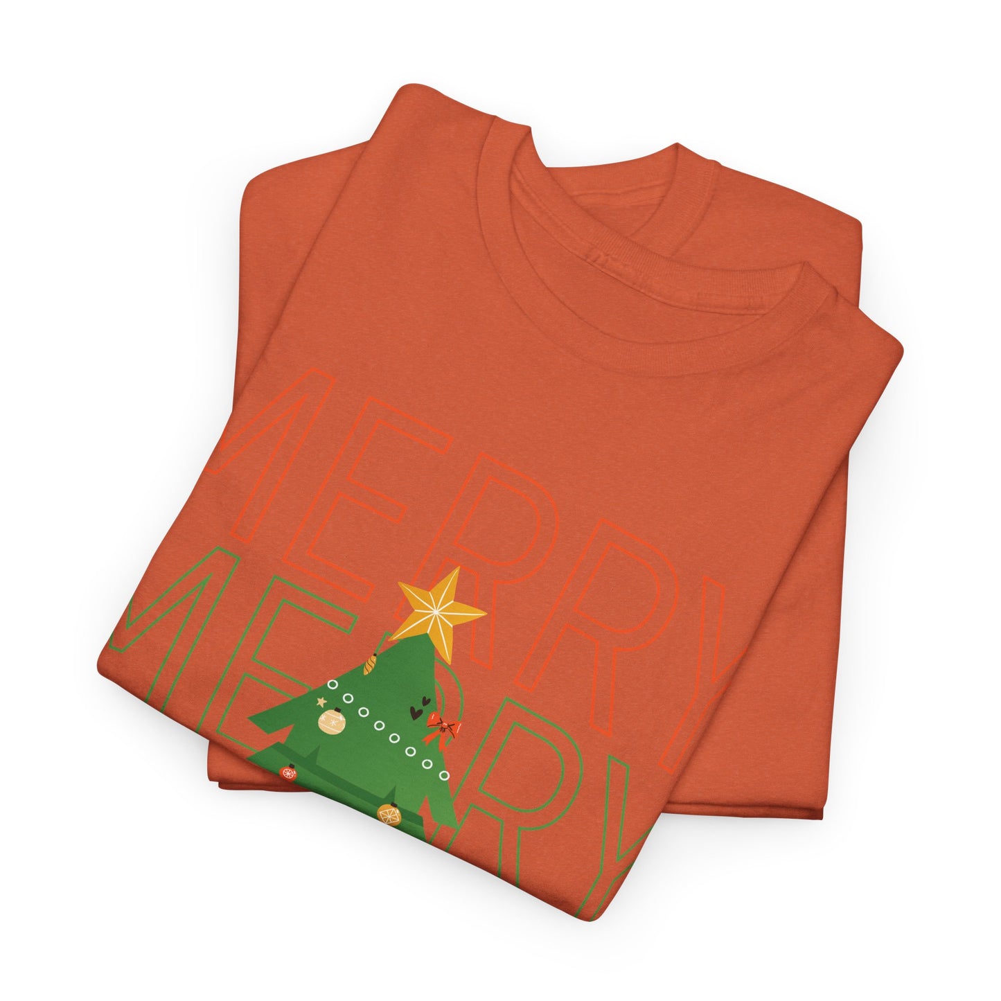 Merry and Bright Christmas Tee Cute Holiday Shirt for Men and Women