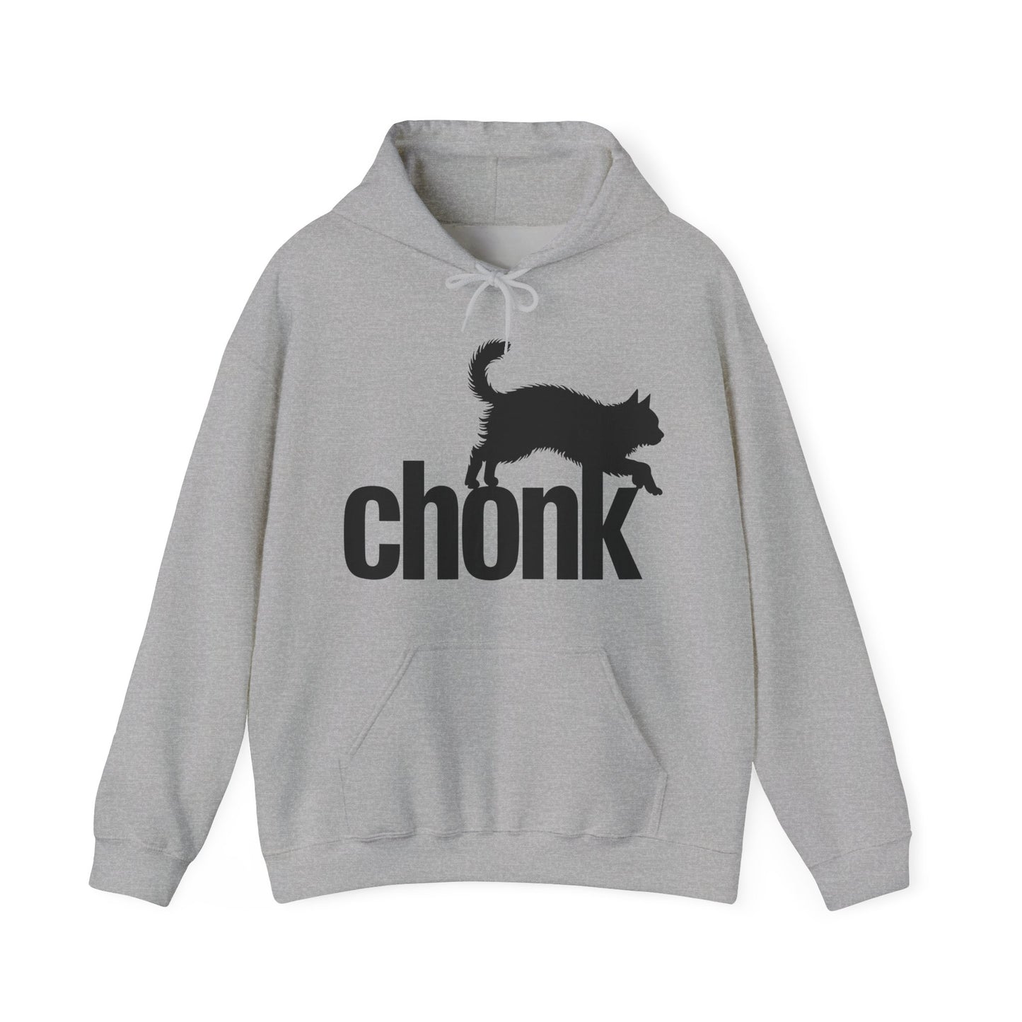 Chonk Cat Meme Funny Black Hoodie